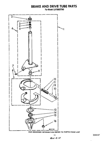 Brake and drive tube