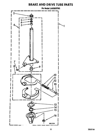 Brake and drive tube