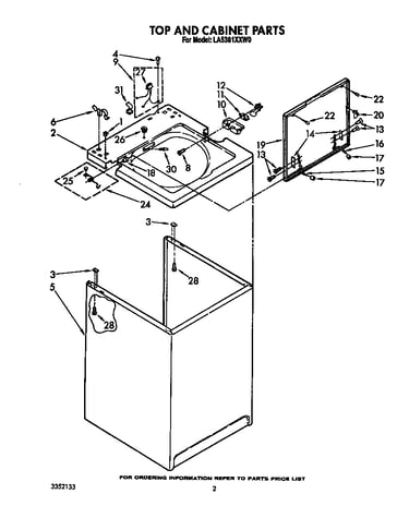 Top and cabinet