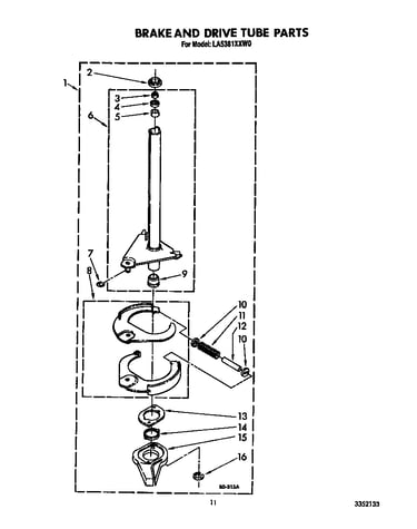 Brake and drive tube