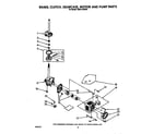 Estate TAWL610WW0 brake, clutch gearcase, motor and pump diagram