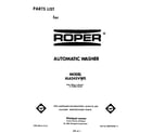 Roper AL6245VW0 front cover diagram