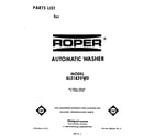 Roper AL5143VW0 front cover diagram