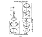 Roper AL5143VW0 agitator, basket and tub diagram