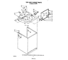 Roper AL4132VW0 top and cabinet diagram