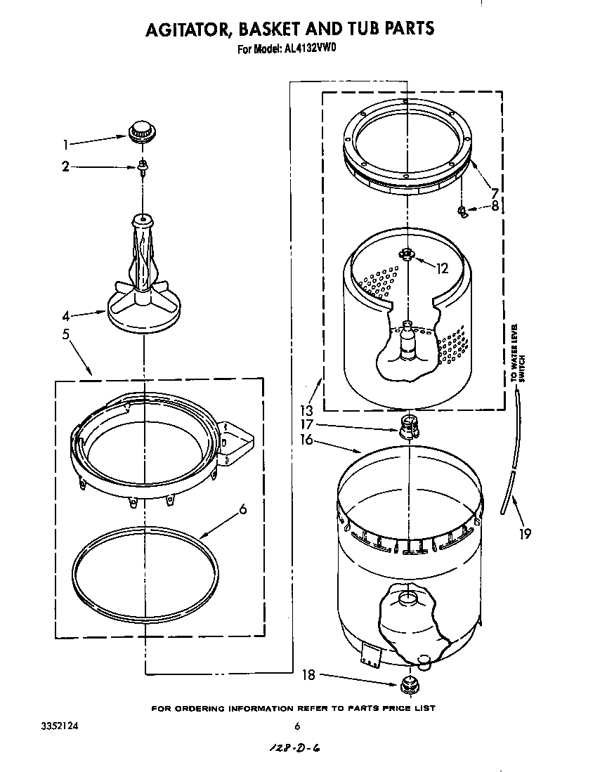 Agitator, basket and tub