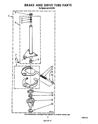 Brake and drive tube