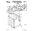 Whirlpool CA1752XWW0 top and cabinet diagram