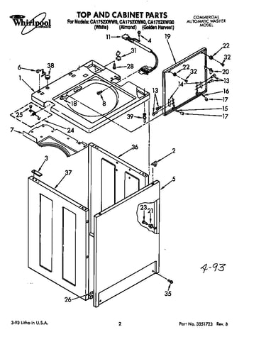 Top and cabinet