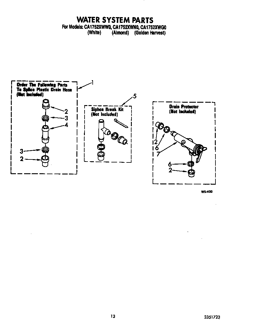 Water system parts