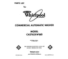 Whirlpool CA2762XWW0 front cover diagram