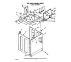 Whirlpool CA2762XWW0 top and cabinet diagram