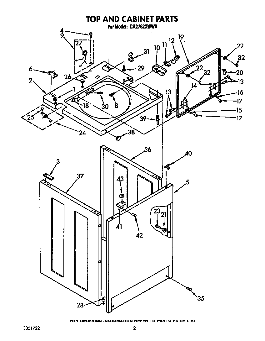 Top and cabinet
