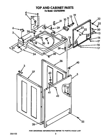 Top and cabinet