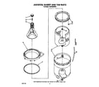 Whirlpool CA2762XWW0 agitator, basket and tub diagram