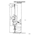 Whirlpool CA2762XWW0 brake and drive tube diagram