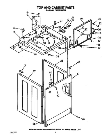 Top and cabinet