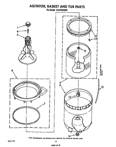 Agitator, basket and tub