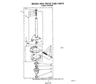 Whirlpool CA2762XSW5 brake and drive tube diagram