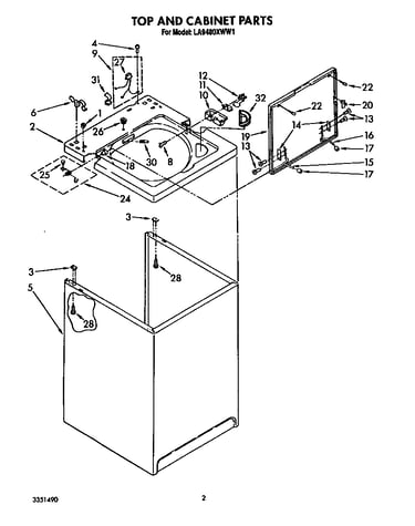 Top and cabinet