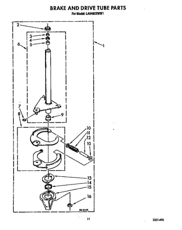 Brake and drive tube