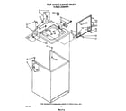 Whirlpool LA8580XWW1 top and cabinet diagram