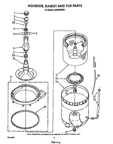 Agitator, basket and tub