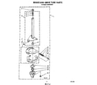 Whirlpool LA8580XWW1 brake and drive tube diagram