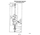 Whirlpool LA5705XTW1 brake and drive tube diagram