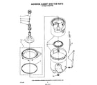 Whirlpool LA7801XTW0 agitator, basket and tub diagram
