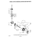 Whirlpool LA7801XTW0 brake, clutch, gearcase, motor and pump diagram