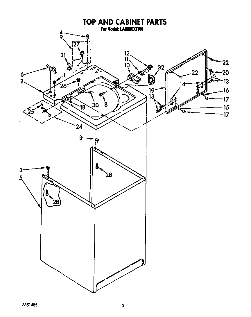 Top and cabinet
