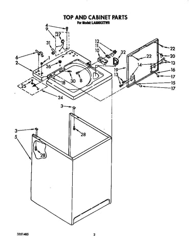 Top and cabinet