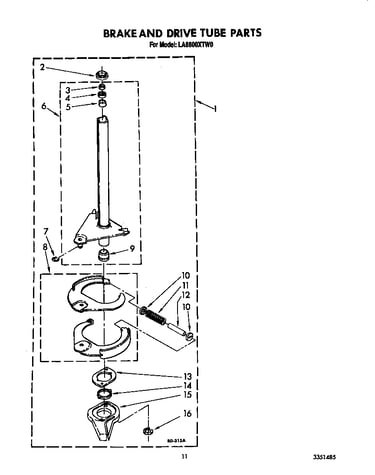 Brake and drive tube