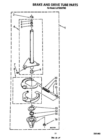 Brake and drive tube
