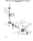 Brake, clutch, gearcase, motor and pump