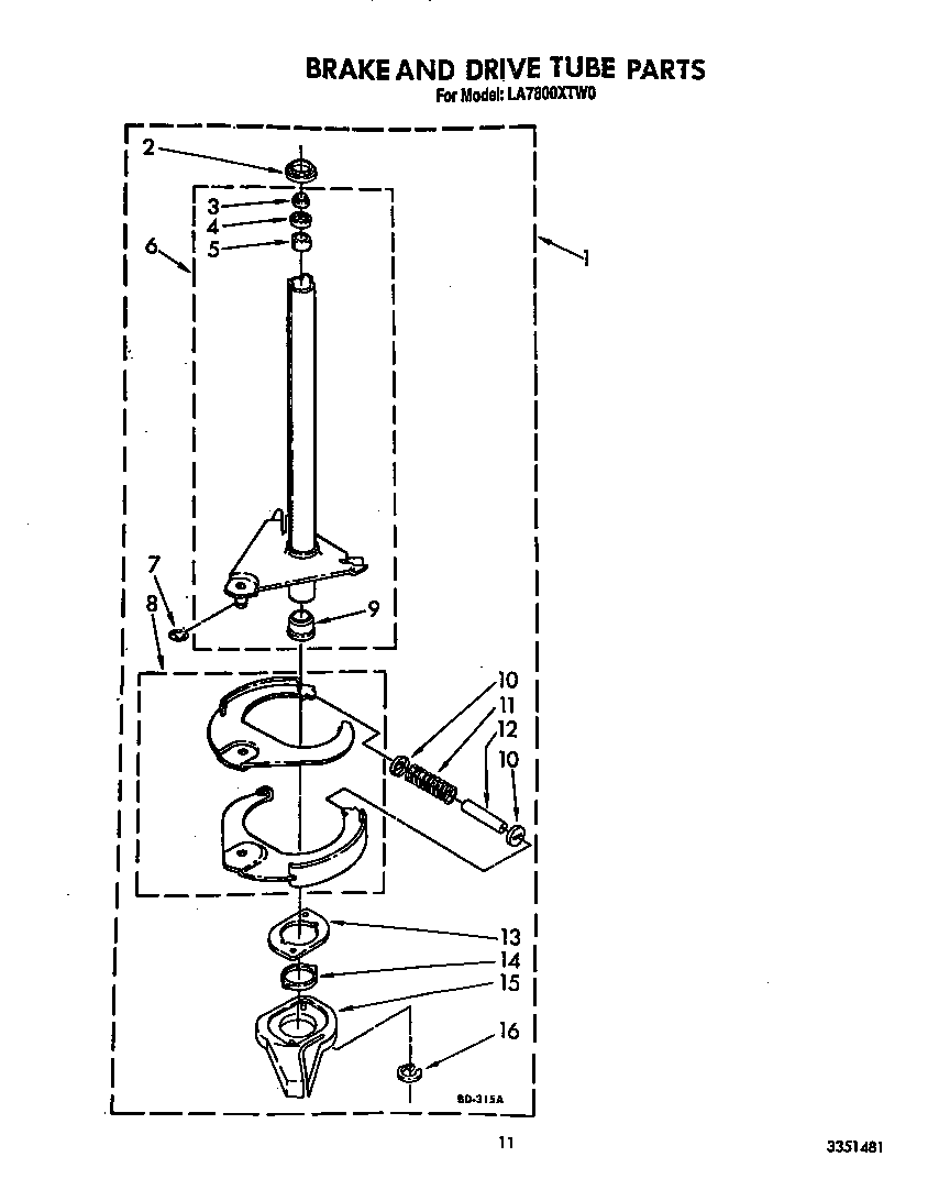 Brake and drive tube