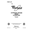 Whirlpool LA7680XTW0 front cover diagram