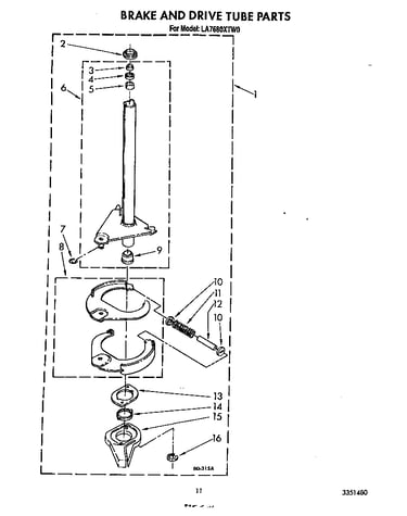 Brake and drive tube