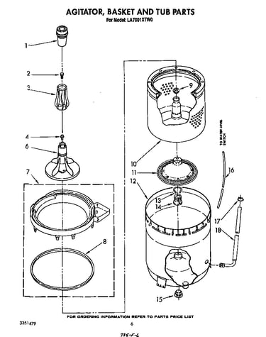 Agitator, basket and tub