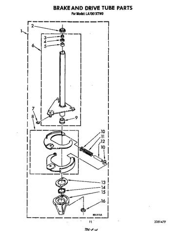 Brake and drive tube