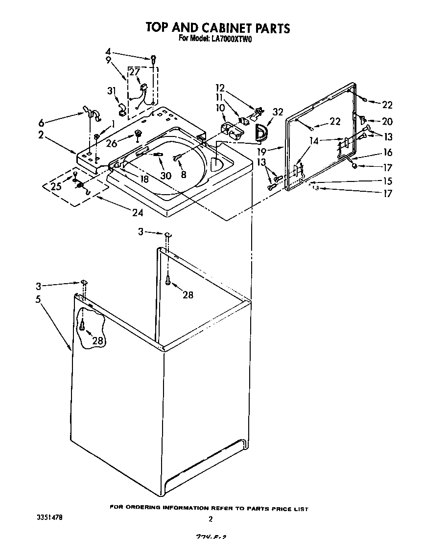 Top and cabinet