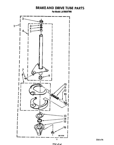 Brake and drive tube