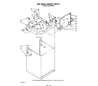 Whirlpool LA6300XTW0 top and cabinet diagram
