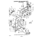 Whirlpool LA6090XTW0 controls and rear panel diagram