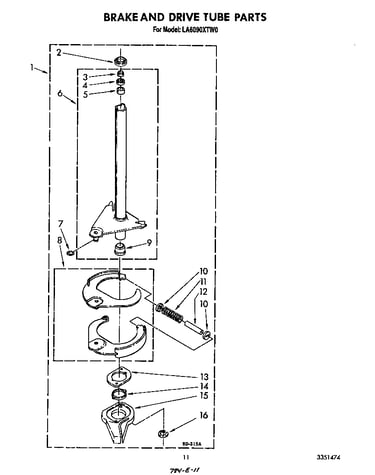 Brake and drive tube