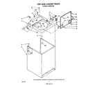 Whirlpool LA6058XTW0 top and cabinet diagram