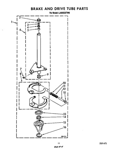 Brake and drive tube