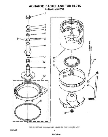 Agitator, basket and tub