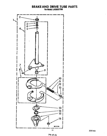 Brake and drive tube